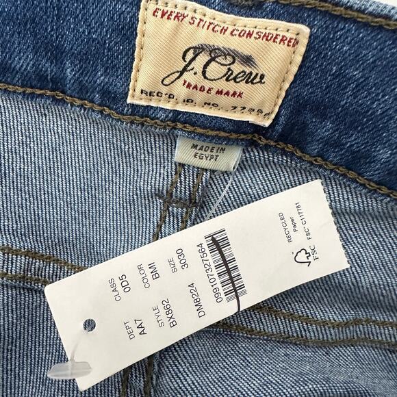J.Crew 484 Slim Fit Stretch Jean Medium Wash Blue Mid Rise Mens W30 L30 NWT - Picture 9 of 15